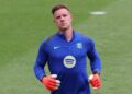 Marc-Andre Ter Stegen mengambil bahagian dalam sesi latihan pada malam perlawanan bola sepak Liga Juara-Juara UEFA antara AS Monaco dan FC Barcelona di tempat latihan Joan Gamper di Sant Joan Despi, Barcelona, Sepanyol, September tahun lalu. - AFP