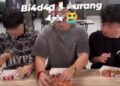 TIGA individu dalam video tular yang memaparkan tindakan mereka memberikan tulang ayam kepada gelandangan.