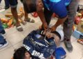 SEORANG lelaki warga Vietnam berjaya diberkas selepas cuba melarikan diri dengan 'menarik' seorang bayi lelaki berusia 11 bulan sambil memegang sebilah pisau di sebuah pasar raya di Butterworth, Pulau Pinang.-GAMBAR/MEDIA SOSIAL