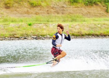 Aiden sewaktu beraksi dalam acara slalom kategori lelaki Terbuka pada Kejohanan Dunia IWWF 2025 di Recetto, Itali, Selasa lalu.