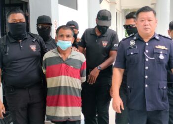 AYE Thun dihadapkan ke Mahkamah Majistret Sungai Petani, hari ini atas pertuduhan membunuh rakan senegara.