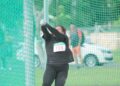 ATLET lontar tukul besi wanita negara, Grace Wong berjaya memecahkan rekod kebangsaan miliknya sendiri apabila mencatatkan lontaran 63.53 meter di Kejohanan Terbuka Malaysia di Stadium Tuanku Syed Putra, Kangar, Perlis hari ini. -UTUSAN