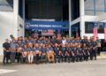 PASUKAN ragbi Polis Diraja Malaysia (PDRM) selepas majlis minum petang sesi pengenalan pasukan di Pusat Latihan Polis (PULAPOL), Kuala Lumpur, hari ini.