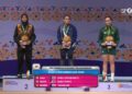 ATLET angkat berat  remaja wanita negara, Nurul Syasya Khairina Samsur memenangi pingat perak di  Kejohanan Angkat Berat Komanwel, India, hari ini. - AGENSI