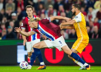 HAALAND meledak lima gol ketika Norway membelasah Moldova 11-1 dalam aksi kelayakan Piala Dunia 2026-AFP