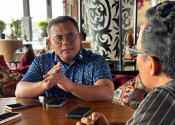 AMIRUDIN Shari ditemui pemberita program Pemukiman dan Mesyuarat Pegawai Perhubungan Awam dan Media Selangor 2025 dekat Bertam, 
di Kepala Batas, Pulau Pinang, semalam. – UTUSAN/AFIQ RAZALI