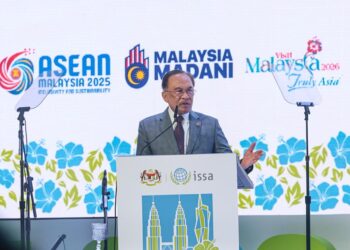 ANWAR Ibrahim berucap ketika merasmikan Forum Perlindungan Sosial Sedunia (WSSF) 2025 di sini, hari ini.