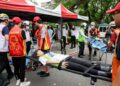 ORANG ramai menyertai latihan keselamatan besar-besaran sebagai persediaan menghadapi ancaman China di Taipei, Taiwan pada Julai lalu. - AFP