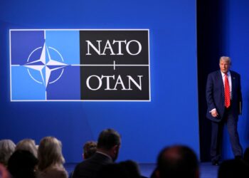 DONALD Trump menghadiri sidang media semasa sidang kemuncak NATO di The Hague pada 25 Jun lalu.-AFP