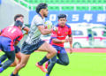 AKSI pemain ragbi tujuh sebelah (7s) lelaki negara ketika menyertai Siri Kejohanan Ragbi Asia 7s edisi pertama di Hangzhou, China, kelmarin.