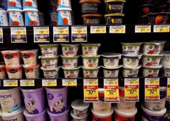 PRODUK tenusu seperti keju dan yogurt berperisa berisiko disamakan dengan minuman ringan serta gula-gula di bawah rancangan baharu kerajaan AS.- AFP