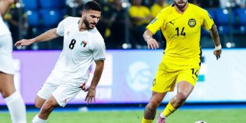 JOAO Figueiredo meledak gol kemenangan ketika Malaysia berdepan Palestin di Stadium Sultan Ibrahim.