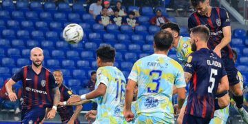 JON Irazabal meledak gol kelima JDT ketika berdepan Penang FC di Stadium Sultan Ibrahim.