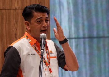 MUHAMMAD Faiz Fadzil ketika berucap pada Konvensyen Amanah Pulau Pinang di Bayan Lepas, Pulau Pinang hari ini.-UTUSAN/DANIAL SAAD