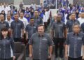 AMIR Hamzah Azizan (depan, tengah) pada majlis perasmian Jelajah Mega e-Invois Siri Kedua Tahun 2025 di Menara Hasil, George Town, Pulau Pinang. - UTUSAN/DANIAL SAAD
