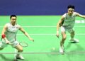 Aaron Chia-Soh Wooi Yik mara ke separuh akhir China Masters.-AFP