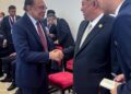 ANWAR Ibrahim bertegur sapa dengan Kim Jong Un ketika mereka menghadiri perarakan memperingati ulang tahun kebangkitan rakyat China dan penamatan Perang Dunia Kedua di Dataran Tian’anmen, Beijing, China hari ini.-FACEBOOK/ANWAR IBRAHIM