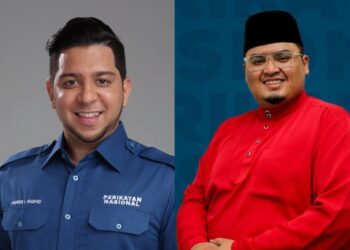 MEOR Naqiuddin Shamsudin (kanan) dan Harris Idaham Rashid