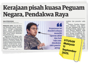 LAPORAN Utusan Malaysia semalam.
