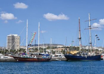 KAPAL yang menyertai misi Global Sumud Flotilla yang menuju Gaza bagi memecahkan sekatan Israel telah berlabuh di Bizerte, Tunisia baru-baru ini.-AFP