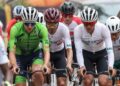 Pelumba Slovenia, Tadej Pogacar (kiri) semasa sesi latihan  Kejohanan Dunia Lebuh Raya UCI 2025, di Kigali, hari ini. - AFP