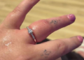 KEADAAN jari Hadaway yang membengkak kerana cincin tunangnya tersekat. – AGENSI