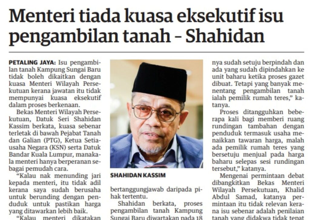 Isu Kampung Sungai Baru: Annuar Musa perlu segera beri penjelasan 1 WhatsApp Image 2025 09 20 at 18.59.05 98350752 e1758366050284