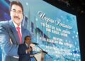 JOHARI ABDUL GHANI ketika berucap pada sambutan Hari Tanah Negara Ke-9 Tahun 2025 di Putrajaya. - UTUSAN/KAMARIAH KHALIDI