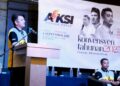MUHAMMAD Faiz Fadzil berucap pada Konvensyen Tahunan Pemuda Amanah Perak 2025 di Ipoh hari ini. - UTUSAN