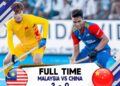 AKSI pemain hoki negara, Syed Syafiq Syed Cholan (kanan) diasak pemain China dalam aksi Super 4 Piala Asia di India, hari ini. - Ihsan Konfederasi Hoki Malaysia
