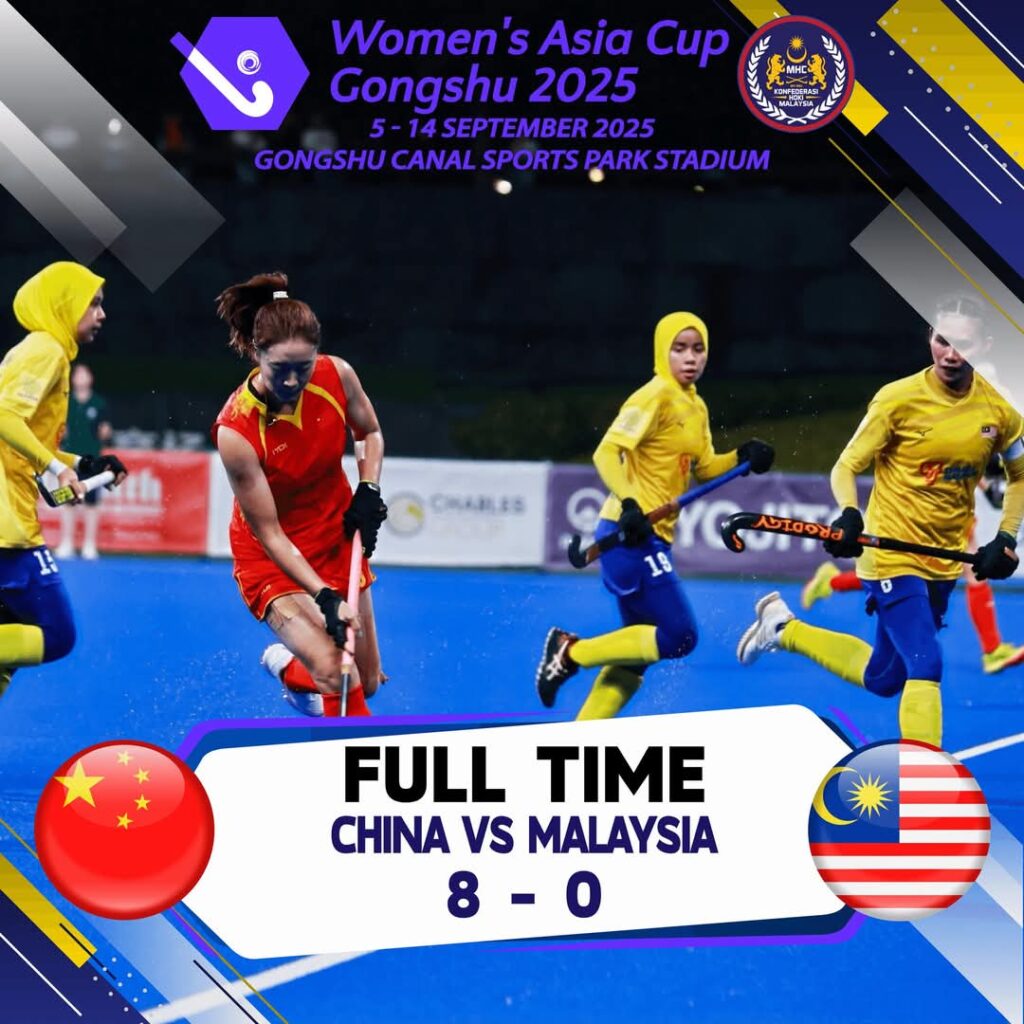 Speedy Tigress diaibkan China 8-0 1 hoki 2