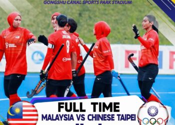 SKUAD hoki wanita negara memperoleh kemenangan pertama dalam kempen Piala Asia 2025 selepas membelasah Taiwan 11-1 di Hangzhou, hari ini. - Ihsan Konfederasi Hoki Malaysia