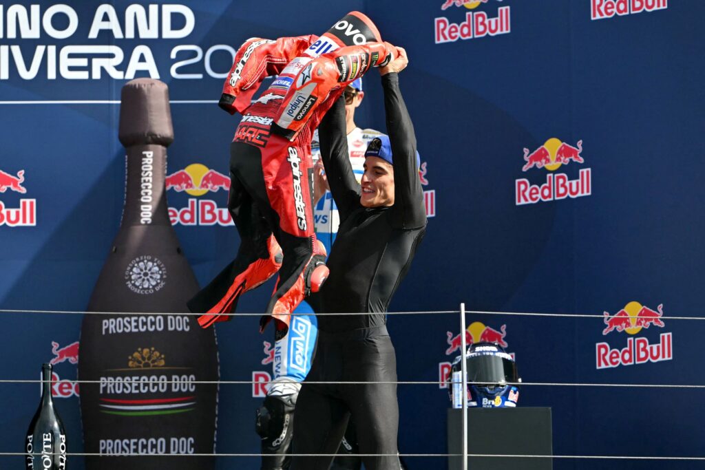 Marquez tiru gaya Messi ketika juarai GP San Marino 1 marqeuz