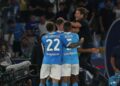 BOS Napoli, Antonio Conte meraikan kejayaan pemainnya menjaringkan gol ketiga pasukan sewaktu menewaskan Pisa 3-2 dalam aksi liga di Stadium Diego Armando Maradona, Naples, semalam. - AFP