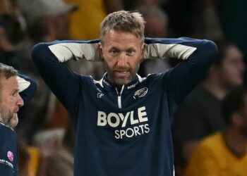 Potter, 50, dilantik Januari lalu ketika The Hammers berada di kedudukan ke-14 dan menamatkan musim pada tangga sama. - AFP