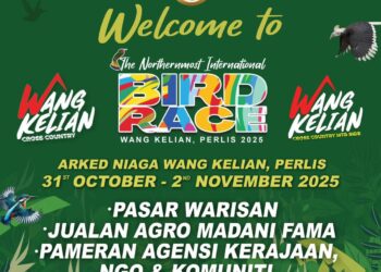 THE Northernmost International Bird Race Wang Kelian 2025 bakal berlangsung pada 31 Oktober sehingga 2 November ini di Wang Kelian Perlis.-UTUSAN
