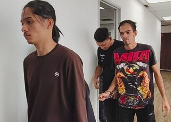 SEBAHAGIAN daripada 12 individu dibawa ke Mahkamah Majistret Ipoh hari ini bagi menghadapi pertuduhan melakukan jenayah penipuan dengan menawarkan perkhidmatan pinjaman wang tidak wujud, minggu lalu.