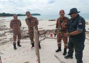 Operasi mencari dan menyelamat (SAR) kedua-dua manga warga China sedang dijalankan. GAMBAR/ IHSAN JBPM SABAH