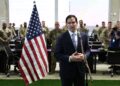 MARCO Rubio berucap dalam sidang media selepas melawat Pucat CMCC di selatan Israel.-AFP