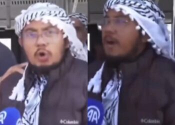 PU Rahmat ketika ditemu bual media antarabangsa sejurus tiba di Istanbul selepas dibebaskan oleh tentera Israel. – Foto ihsan media sosial