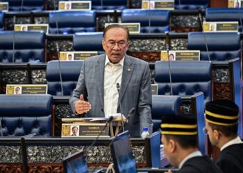 ANWAR Ibrahim pada Sesi Waktu Pertanyaan-Pertanyaan Menteri (MQT) di Dewan Rakyat.-JABATAN PENERANGAN 