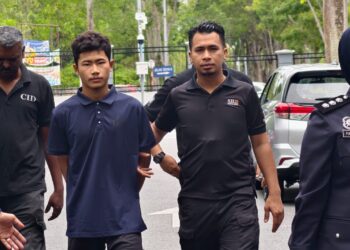 THA Hnin Sang dibawa ke Mahkamah Majistret Seremban hari ini atas pertuduhan membunuh rakan senegaranya pada minggu lalu. - UTUSAN/NOR SHAFAWATI YUP