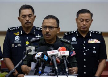 MOHD. Yusoff Mamat semasa sidang media di IPD Pasir Mas, Kelantan hari ini.-UTUSAN/KAMARUL BISMI KAMARUZAMAN.