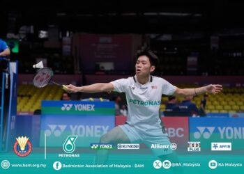 Ayu Fu Sheng tumpas kepada pilihan kedua, Richie Duta Richardo dari Indonesia 9-15, 9-15 dalam masa 25 minit. - IHSAN BAM