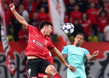 AKSI Johor Darul Ta'zim (JDT) menentang Chengdu Rongcheng di Stadium Phoenix Hill Sports Park, kelmarin. JDT menang 2-0. - IHSAN JOHOR SOUTHERN TIGERS