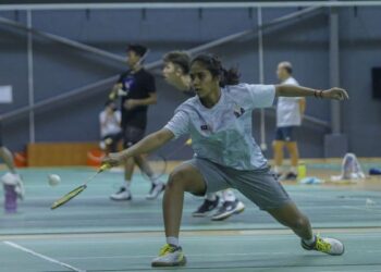 K. Letshanaa masih memerlukan masa untuk mencapai tahap kematangan dalam arena antarabangsa. - UTUSAN/FARIZ RUSADIO