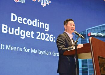 KEVIN Lam berucap sempena meja bulat pasca-Belanjawan 2026 di Damansara, Kuala Lumpur semalam.