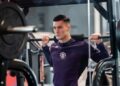 Pemain Manchester United, Benjamin Sesko menjalani latihan dalam gimnasium sebagai persediaan perlawanan Liga Perdana Inggeris menentang Liverpool, hari ini. - FB MANCHESTER UNITED