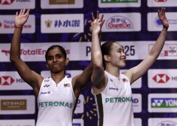 PEARLY Tan-M. Thinaah merangkul gelaran kedua, musim ini, selepas menjuarai Kejohanan Badminton Terbuka Arctic di Vantaa, Finland.-AFP