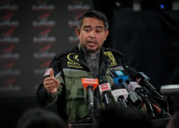 SANI Araby Abdul Alim Araby ketika sidang media Misi Global Sumud Flotila Sumud Nusantara di SNCC, Sepang. - UTUSAN/FAIZ ALIF ZUBIR